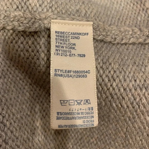 REBECCA MINKOFF EUC Erid Off the Shoulder Sweater Mini Dress Tunic S - Picture 8 of 8